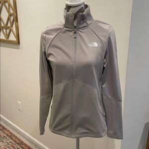 The North Face Women's Light Gray/Tope zip up Jacket